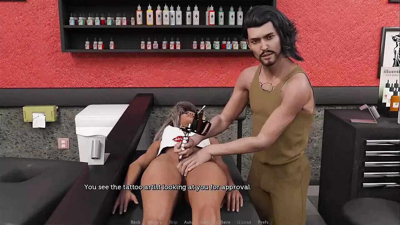 adventurous couple: wife making tattoo pussy 31,32