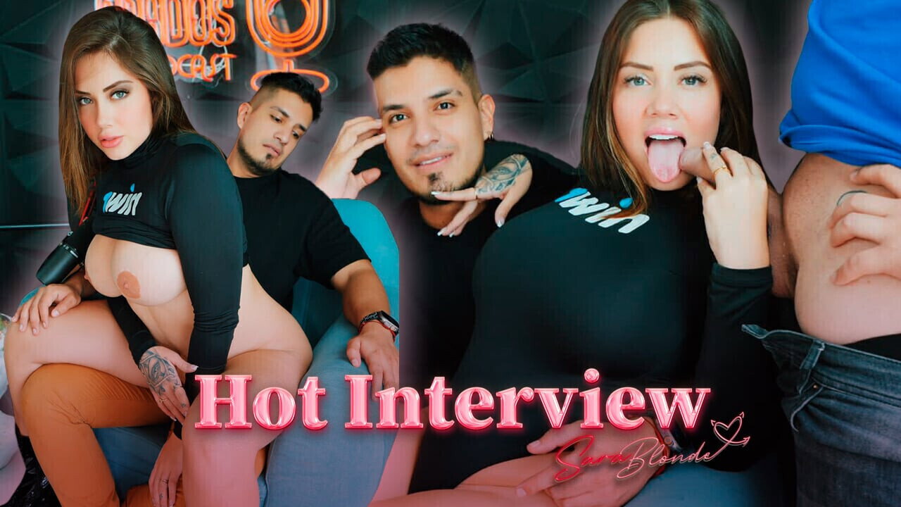 Podcast gets control, blowjob, deep throat semen live -Sara Blonde Crispasquel