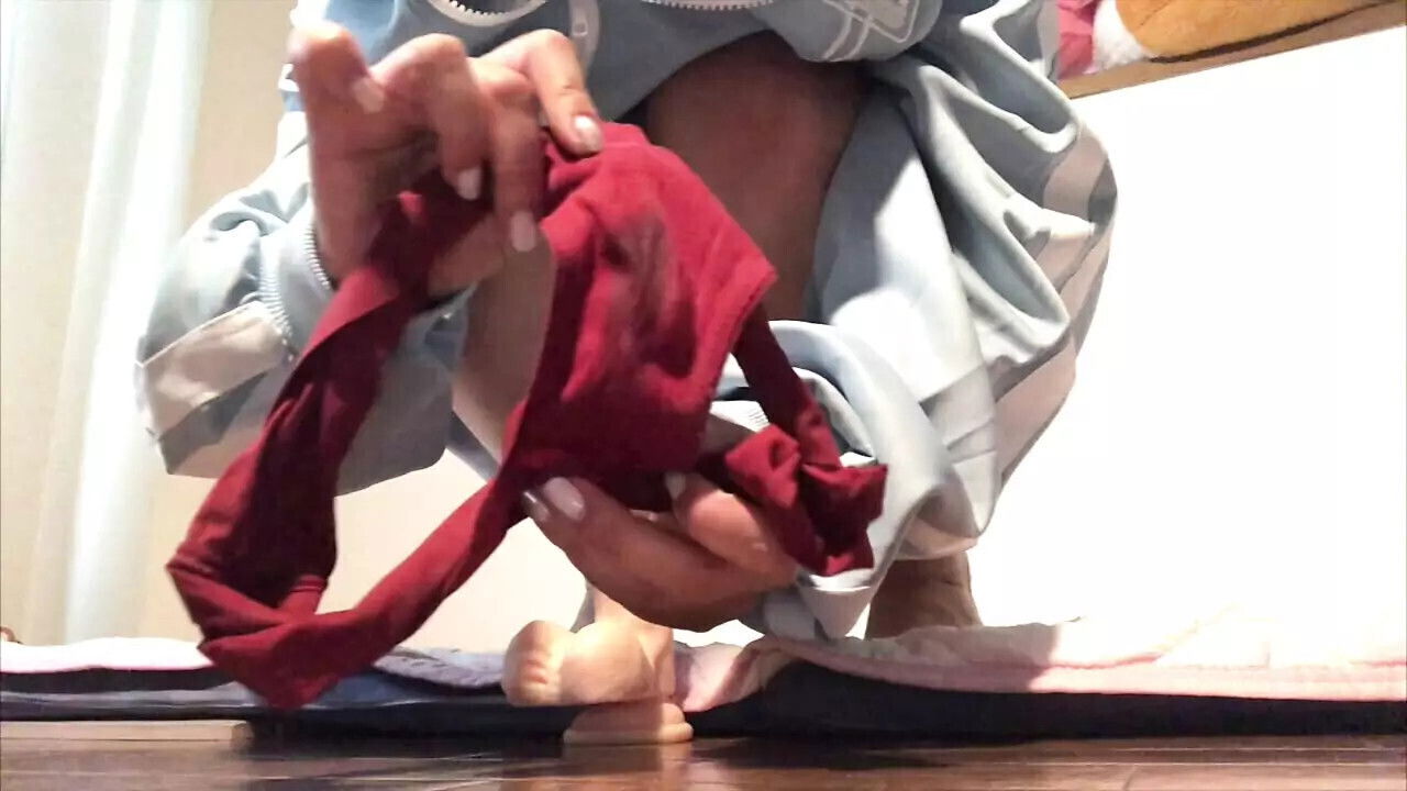 Cute girl masturbating alone with adult toys.