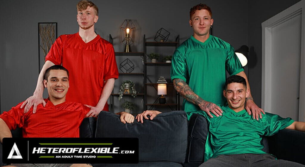 HETEROFLEXIBLE Horny Couple Jeremiah Cruze Swinging With Their College Buddies