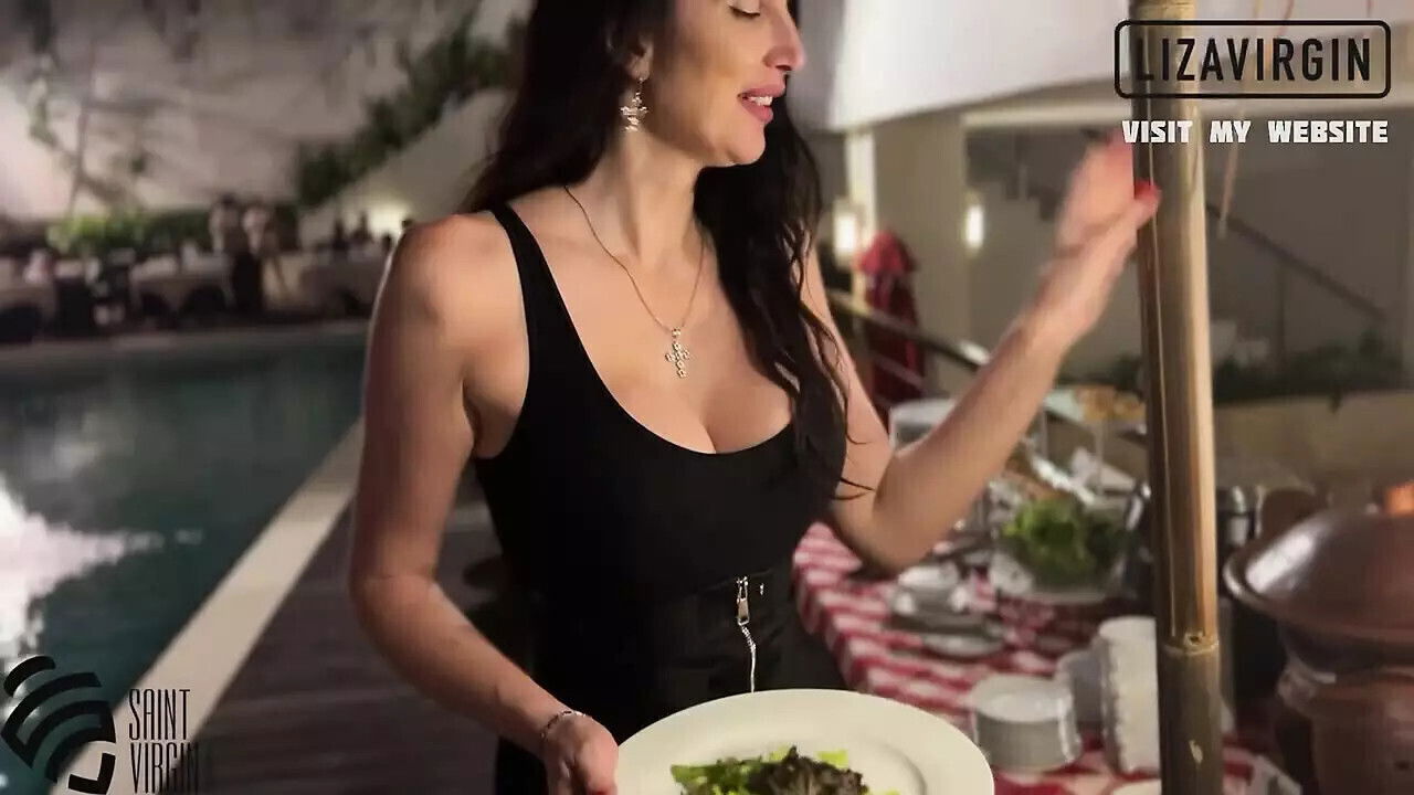 stepmom went with stepson restaurant came table