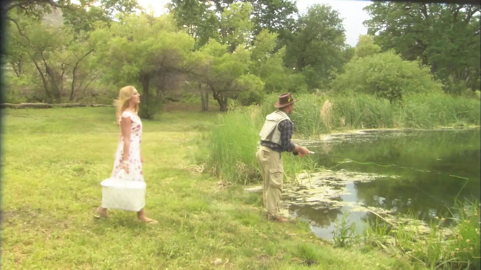 Sexy couple loving nature have their routine romance outdoors