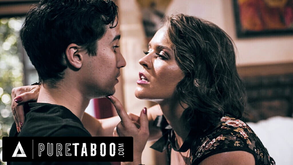 PURE TABOO Sex-Starved MILF Krissy Lynn Cheats Husband With Pervy Peeping Teen