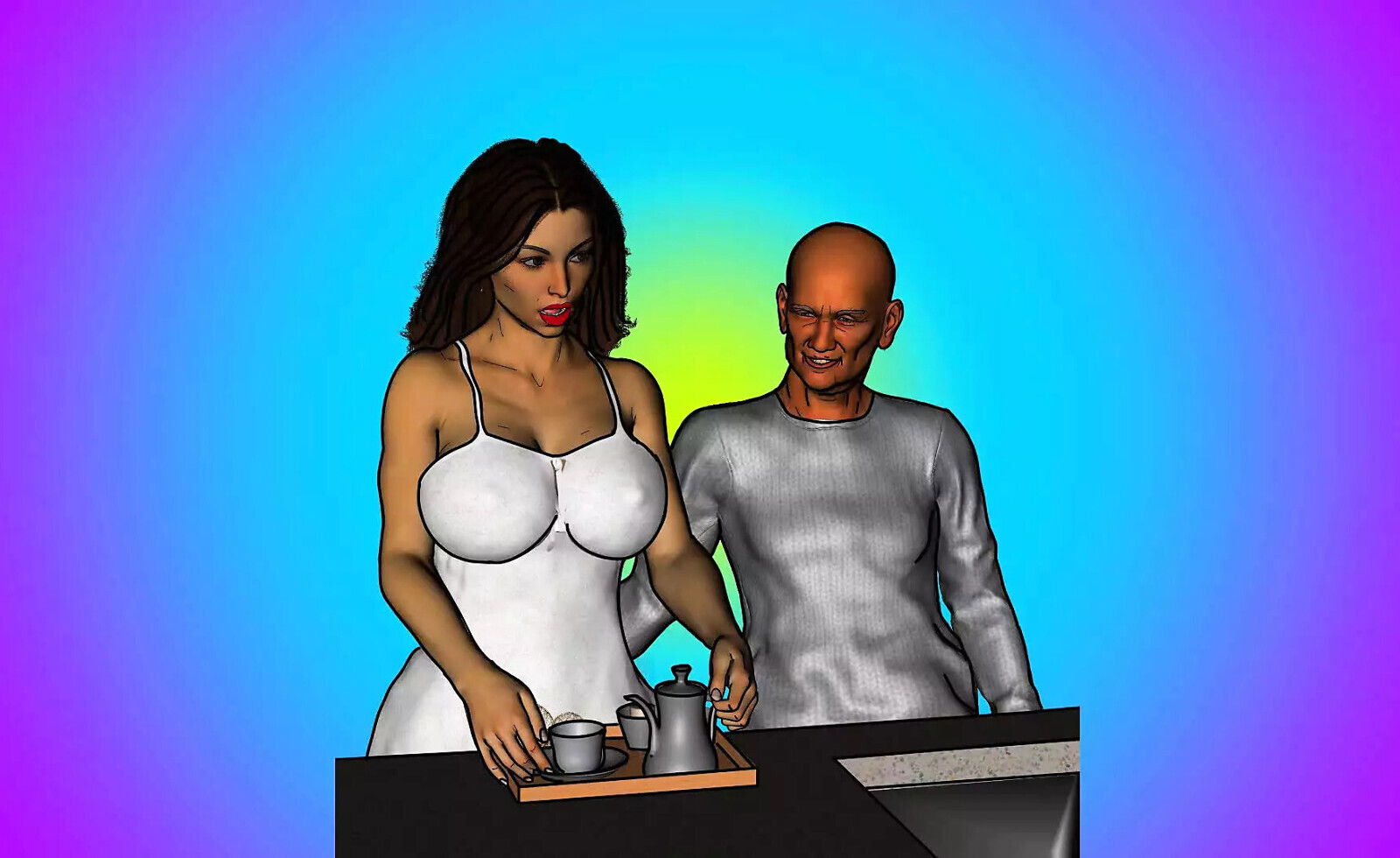 couple's duet love&lust: cuckold shares wife with older ep.5