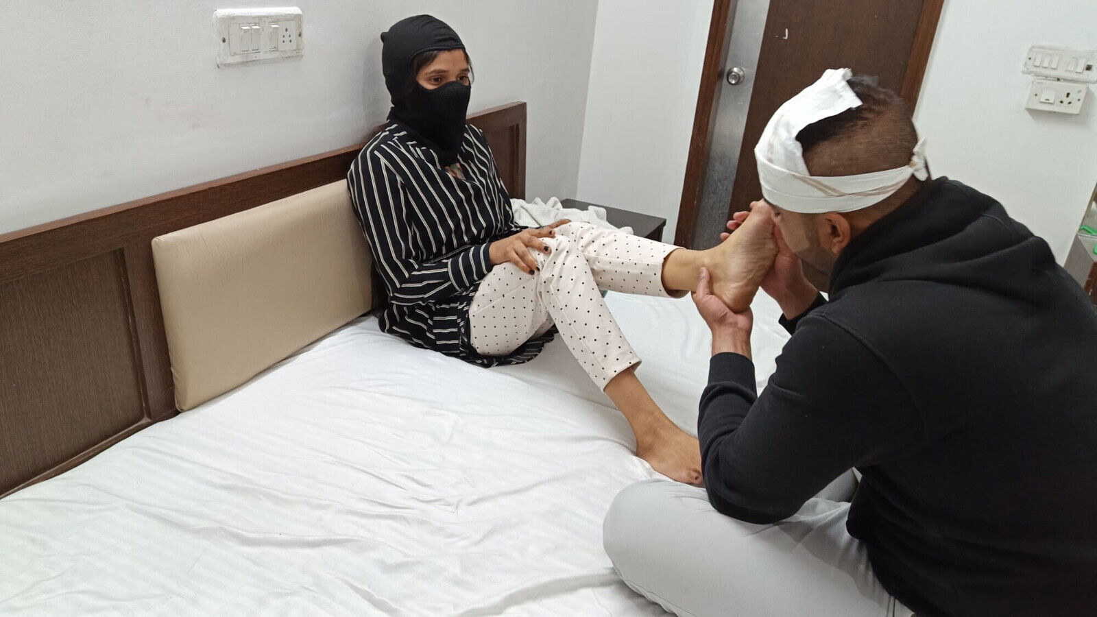 Indian Slave kiss goddess devi dirty feets