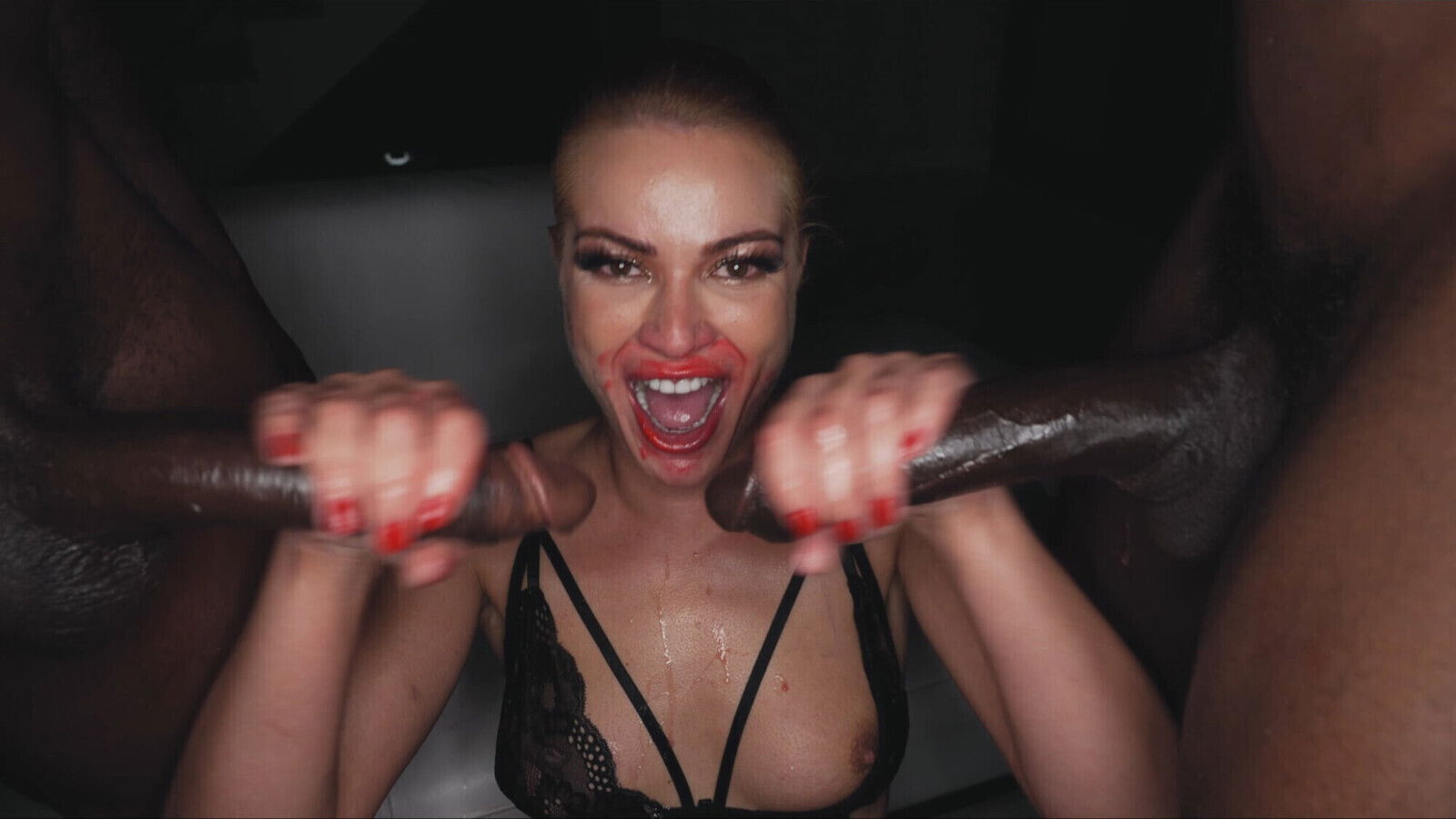 SQUIRTING SLUT DOMINATED HUGE BLACK COCKS