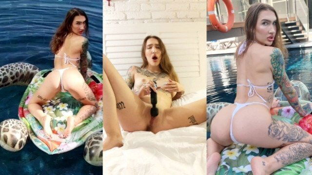 Wypinała publicznym basenie bawiła wibratorem orgazmu