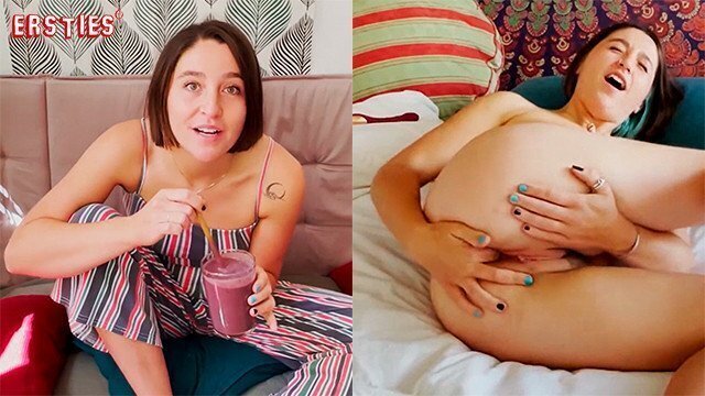 Ersties süße Charlie fingert sich lustvoll hinten