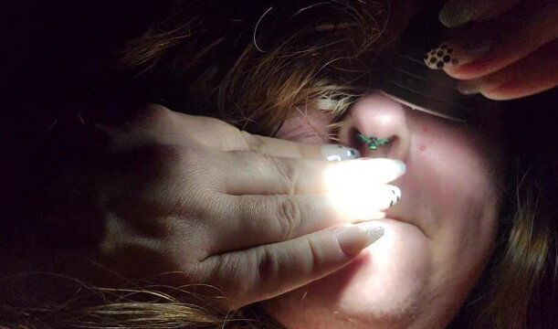 Charging Glow Dark Nose Ring Nails!!!