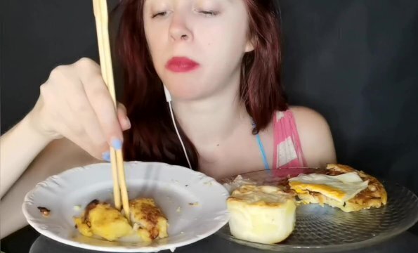 asmr mukbang feederism galettepate oeuf gratin poisson