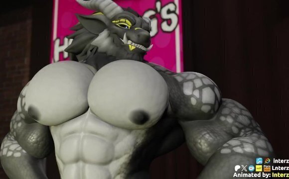 Dragon Hyper Muscle Growth Animation