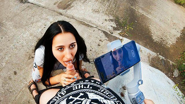 Brunette Vlogger Asked Film Sucks Swallows