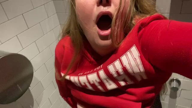 FILM MYSELF WHILE MASTURBATING PUBLIC BATHROOM