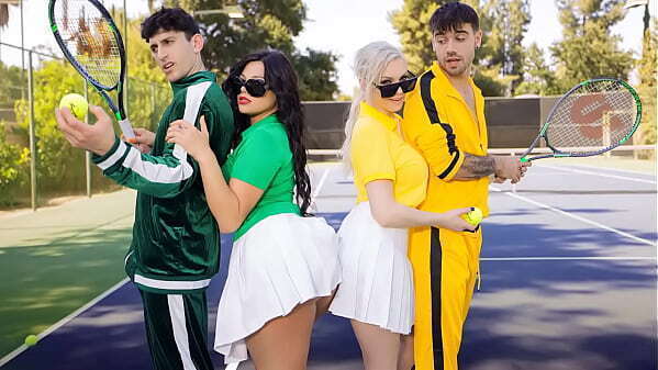 Tennis Game With Gorgeous MILFs Turn Into Foursome