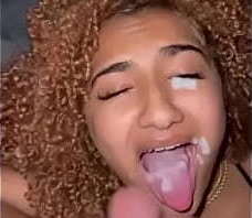 POV teen creams 4x on his cock before he cums straight in her eye