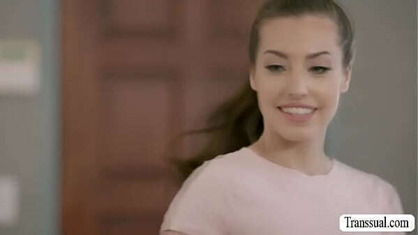 Trans Woman licks fucks home service masseuse table