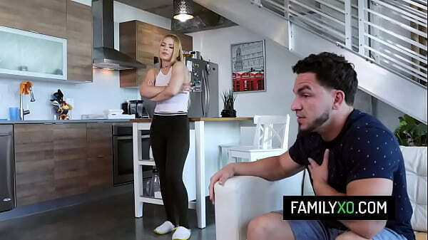 Horny step brother licks fucks blonde step sister pussy