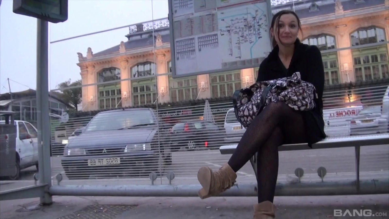 hungry Melyne Leona enjoys during first threesome