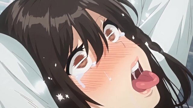 Girl with Ahegao Face Loves Netorare Public Bathroom Anime Hentai 1080p