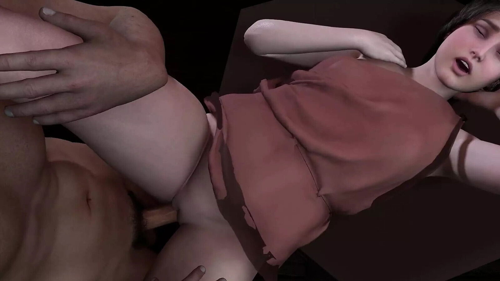 Greek Couple Having Missionary with Over Shoulder Porn