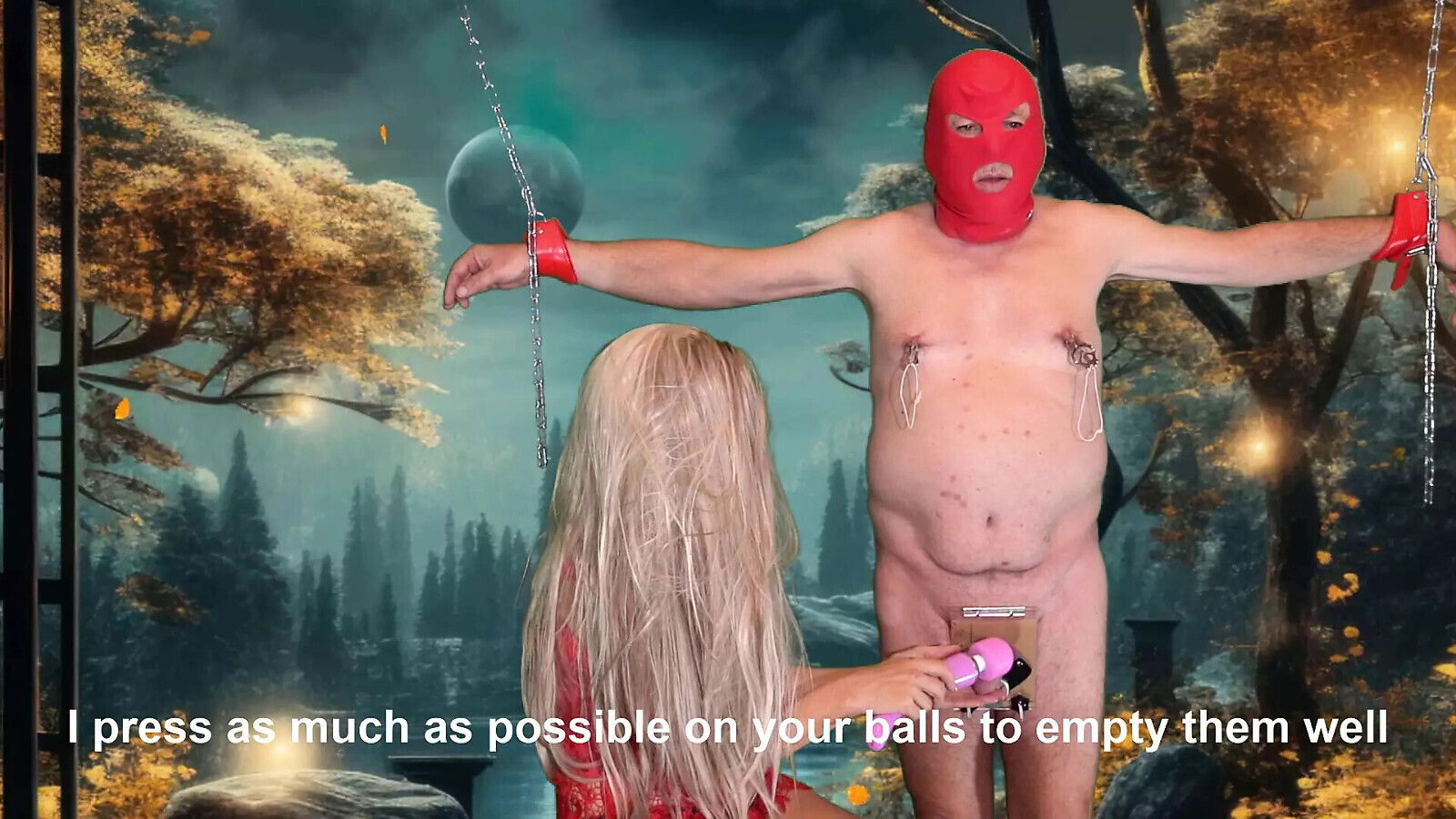 with balls crushed, manages