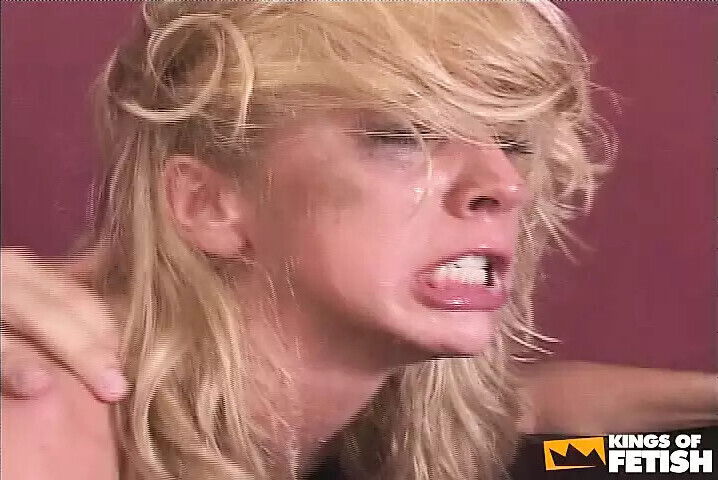 Dirty slut gets hard Double Penetration from guys double ended dildo