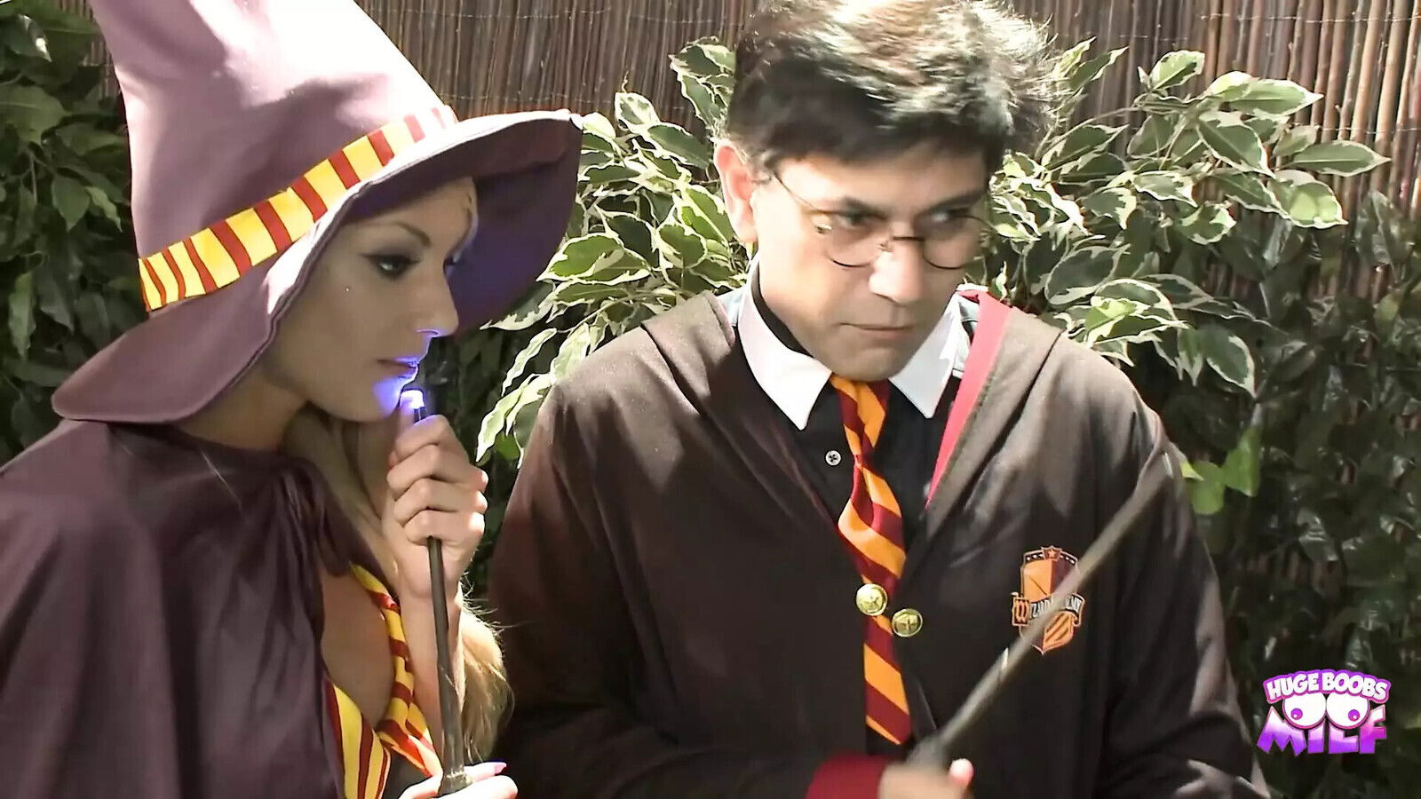 Sensual Jane enjoying some naughty group action with horny Harry Potter friends