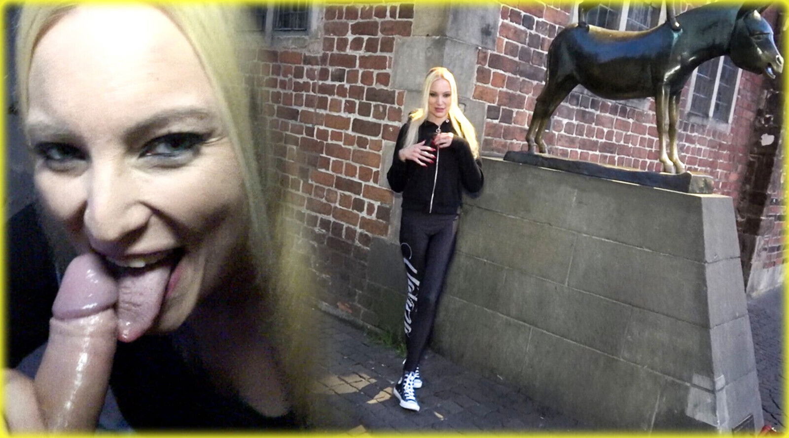 Andy-Star fucks german Blonde monument Public