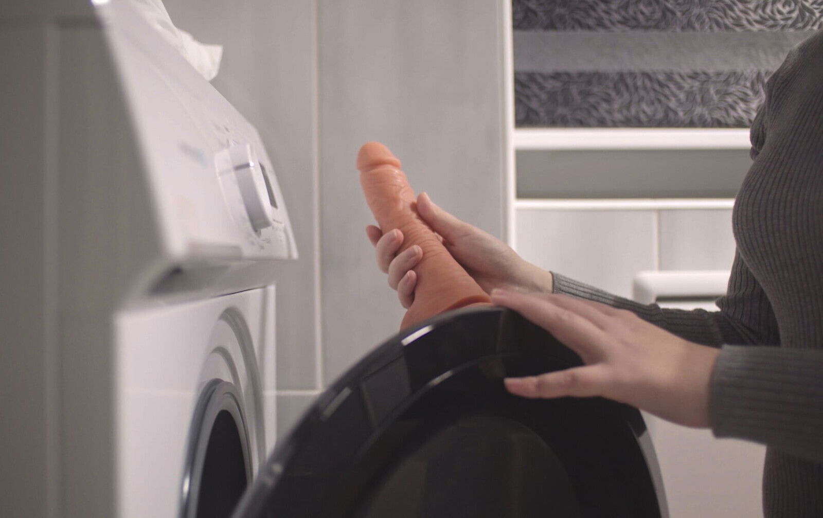 Found Dildo Washing Machine Caught Masturbating Stepdad