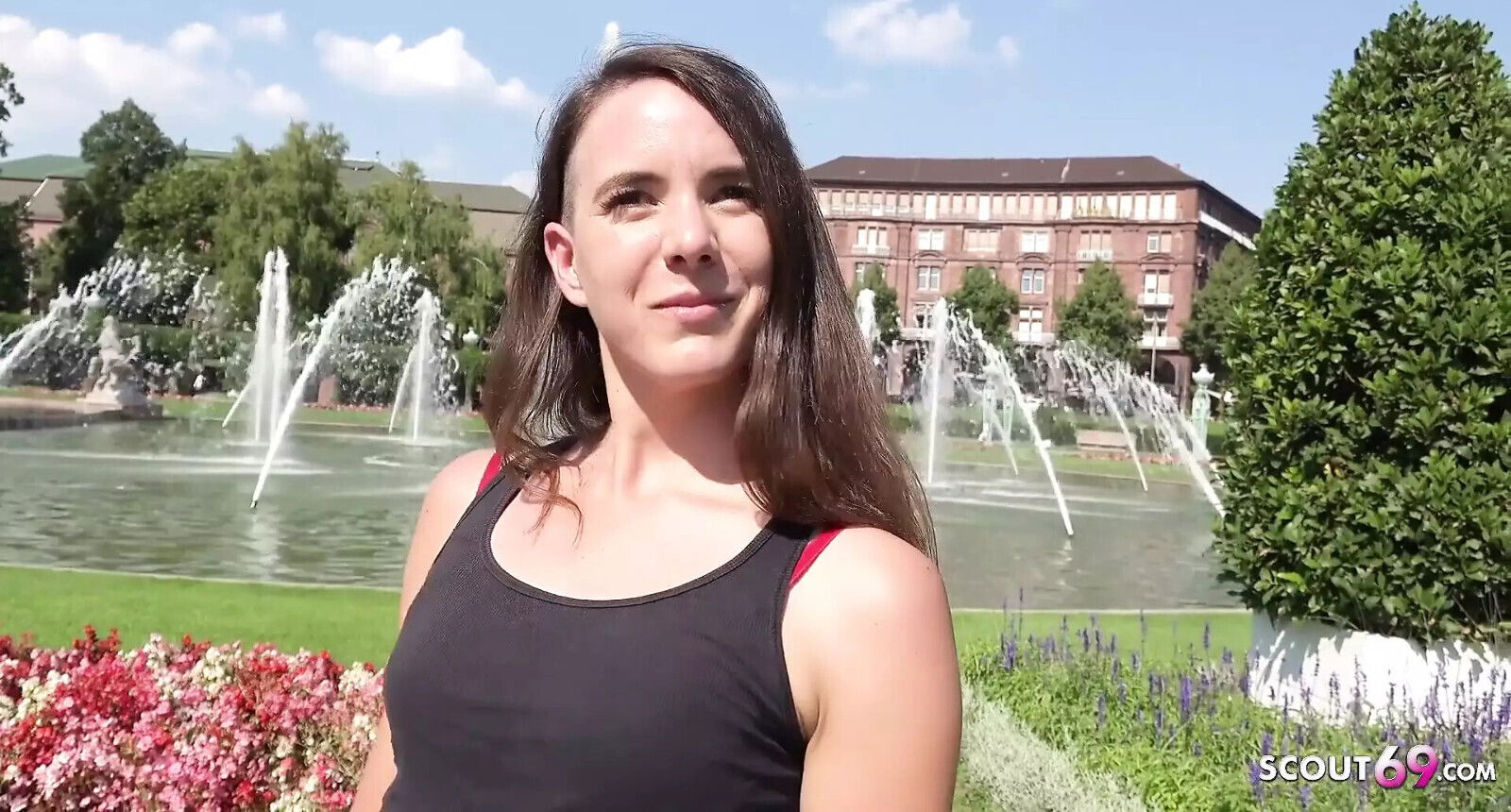 GERMAN SCOUT Real orgasm outdoor mini girl mina street casting