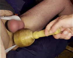 Ballbusting Action With Mallet