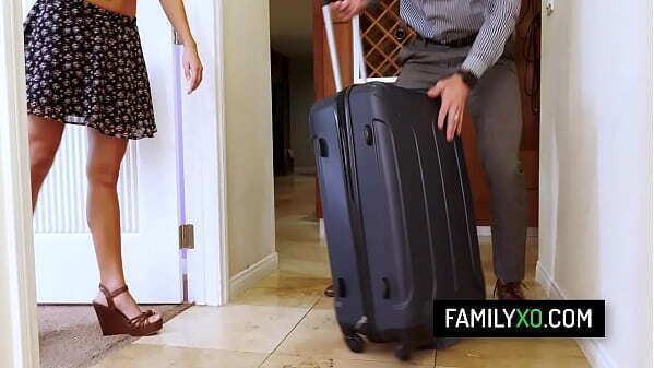 Skinny blonde stepdaughter Averie Moore taking stepdads