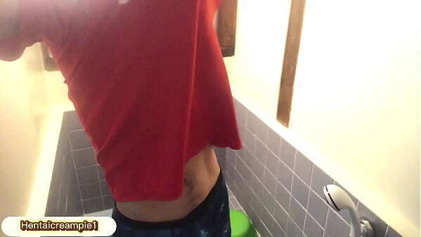 masturbaiton cumshot bathroom