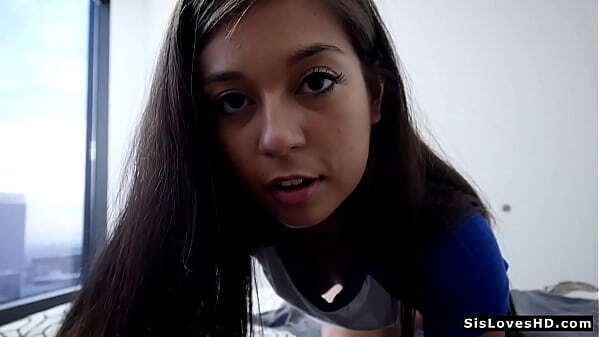 Stepsis Loves Blowjob Homemade went half naked into stepbrother'_s room just suck cock, because love giving blowjobs