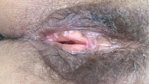 Look hairy pussy after having fucked hours getting huge cumshots