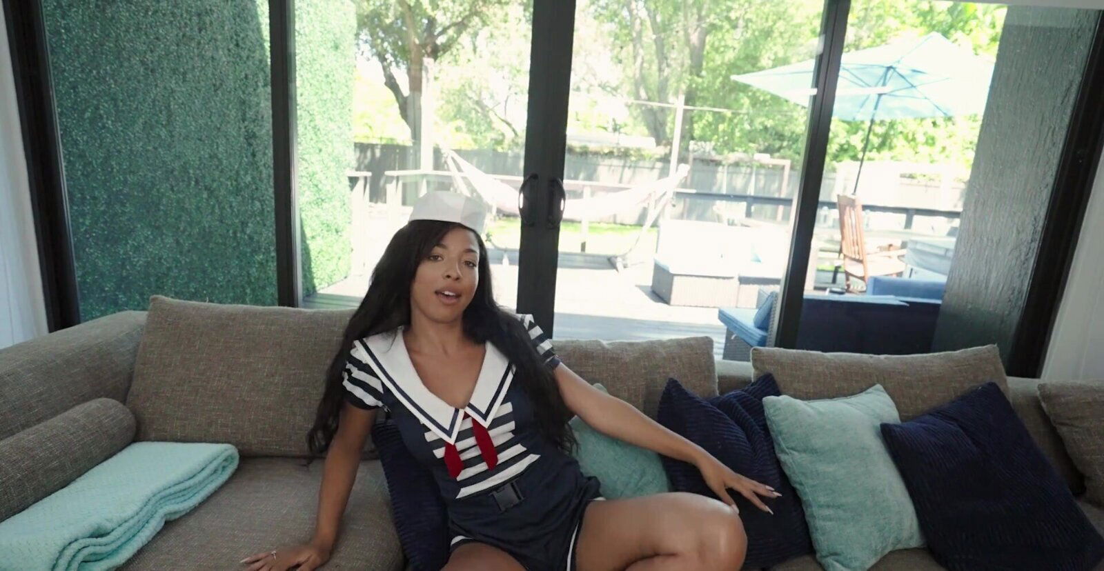 Malina Melendez enjoys while riding large cowgirl