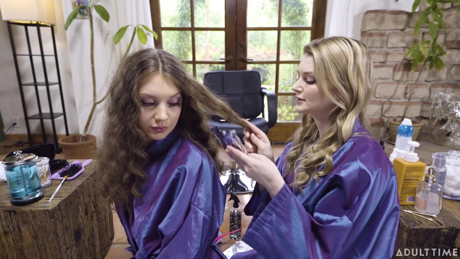 Hairdressing salon horny lesbians Elena Koshka Bunny Colby