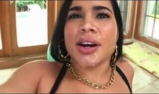 Thick fat ass Cuban MILF fucks hard