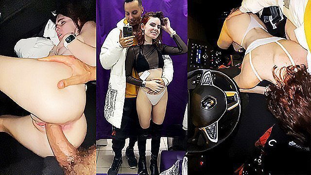 Public hard after fitting room with creampie