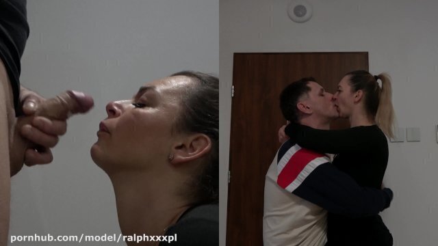 Lucky Cucky kiss with husband after hard work