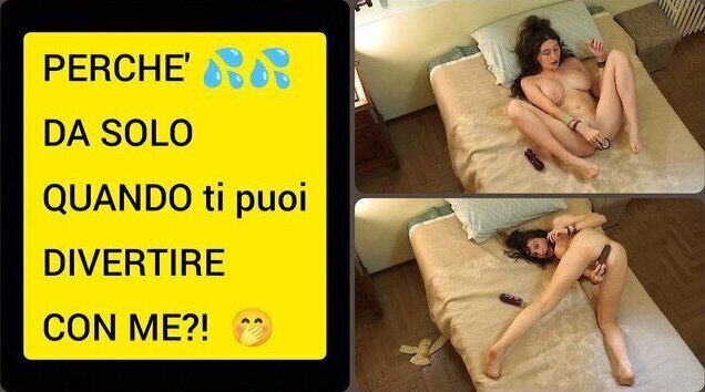 GODIAMO ASSIEME ragazza masturba grande dildo nero