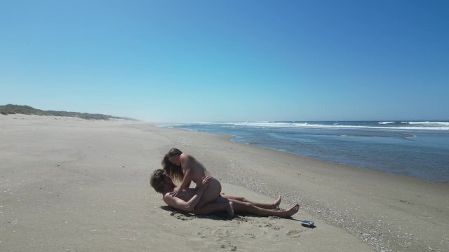 Drone Films Fucking Sucking Public Beach