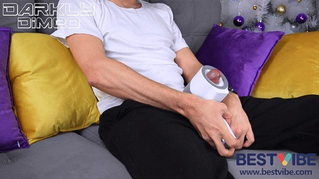 Powerful cumshot thick together Player from BestVibe makes orgasm