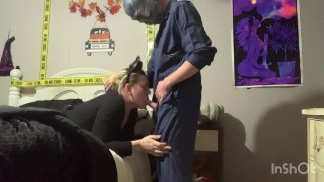 Monster Fucks Kitty Cats Throat Pussy Halloween Costume Party Party Room