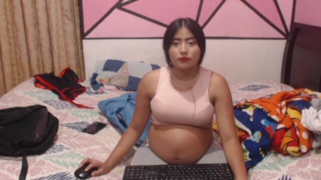 pregnant breaks fountain excitement