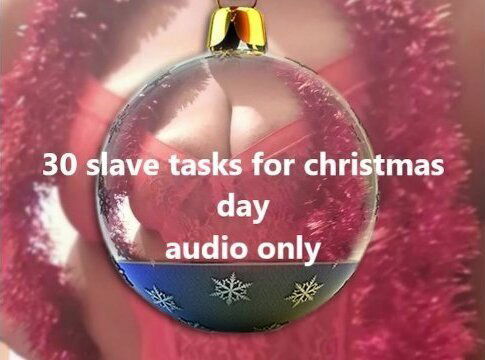 christmas slave tasks same audio advent calender with extra tasks