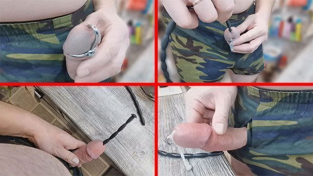 Trianon cumshot #387. Дрочу военных семейках уретральными игрушками.