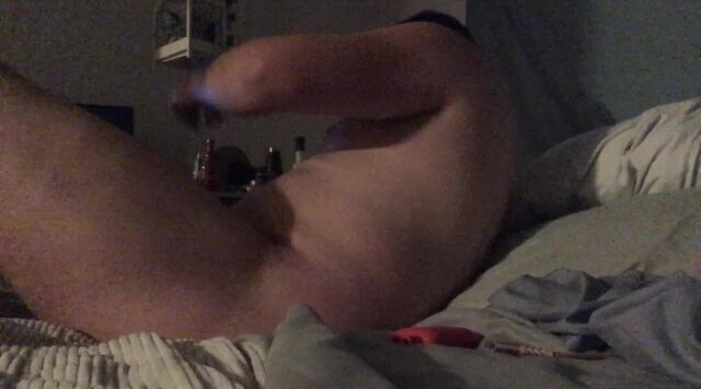 Masterbating came hard