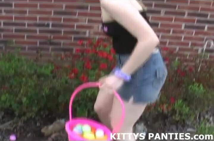 I love blowing bubbles in my tiny little miniskirt