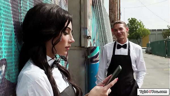 waiter Ariel Demure bareback coworker